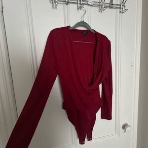 Eclipse Red Long Sleeve Bodysuit